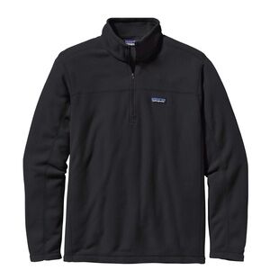 Patagonia Men's Micro D 1/4 Zip Pullover, Black